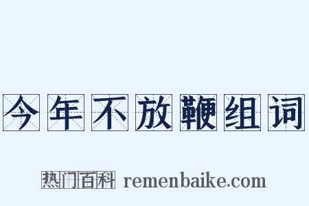 今年不放鞭组词是什么意思的图片